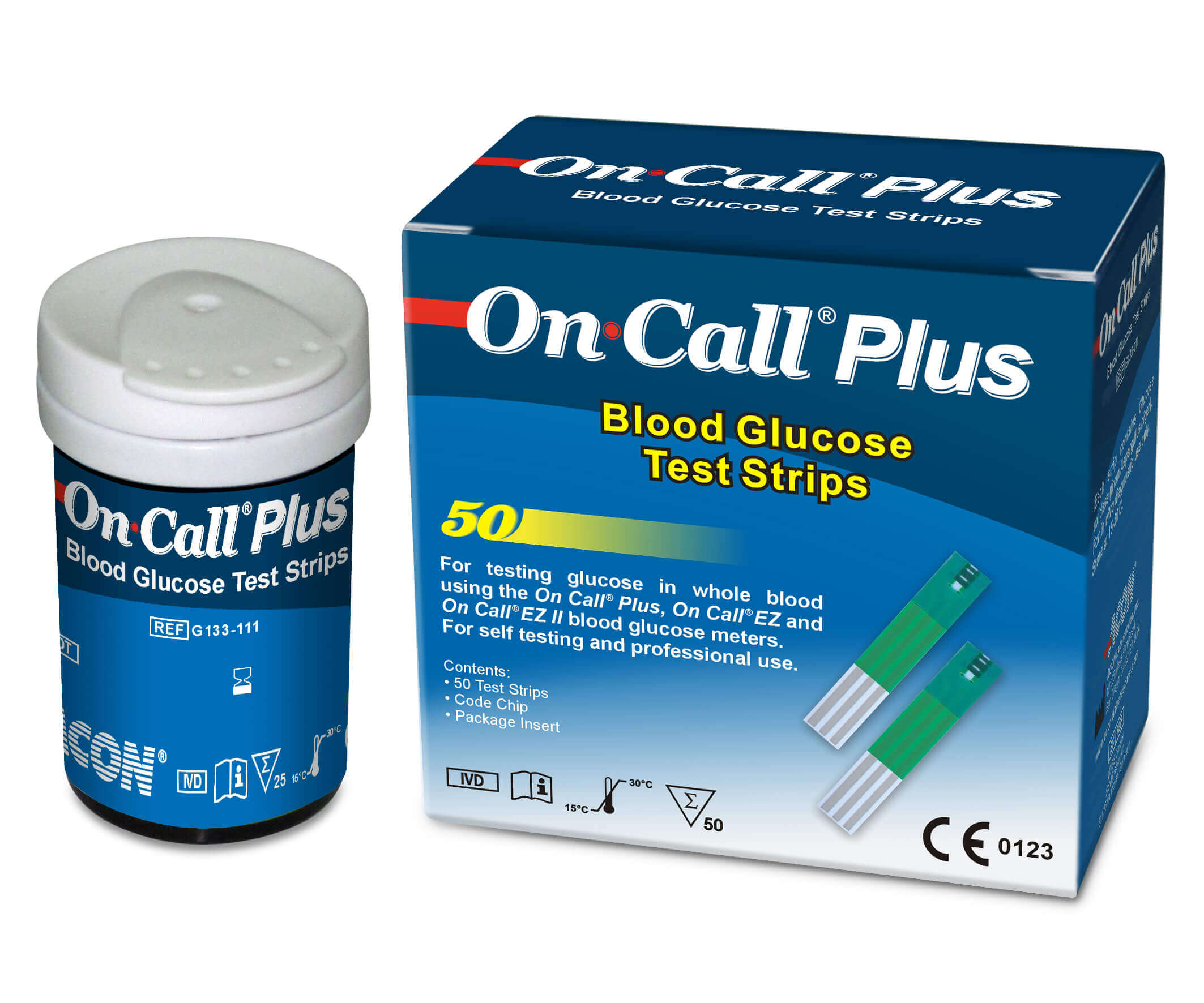 On Call EZ II-Blood Glucose Monitoring System Test Strip 50 pcs