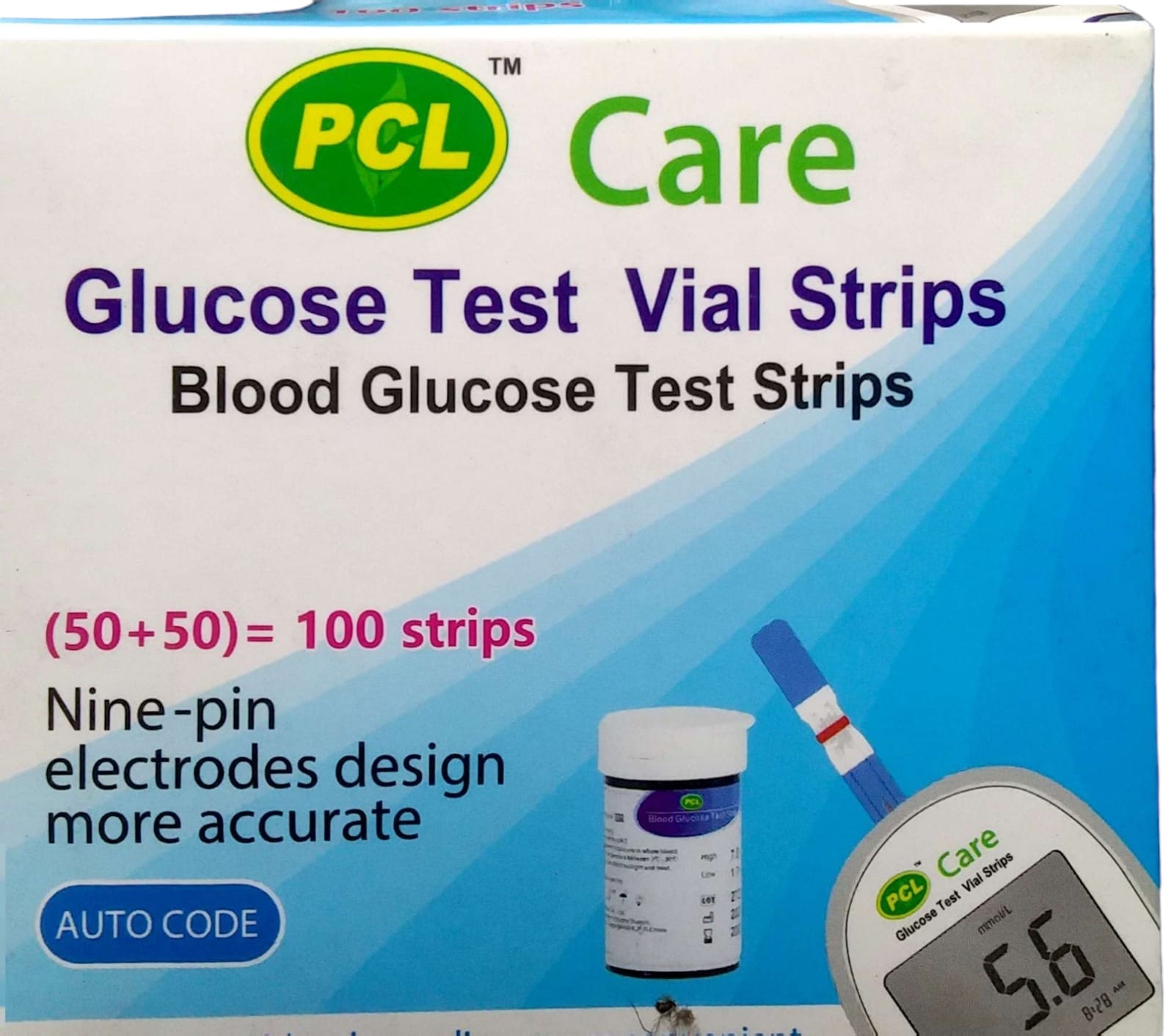 PCL Care Glucose Test Strips - 50 Strips