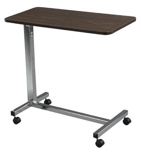 High Quality Adjustable Over Bed Bedside Table With Wheels (Hospital and Home Use)