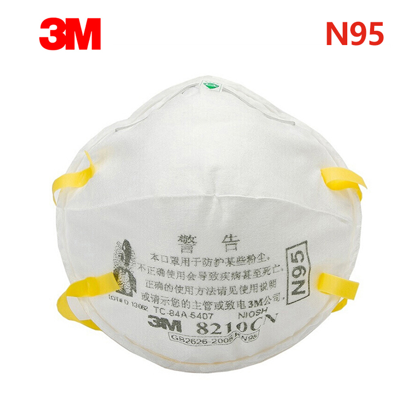 3M 8210 USA Genuine N95 Respirator Face Mask – NIOSH, CE, FDA Approved