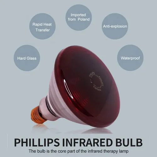 Portable Infrared Therapy Lamp with Philips bulb