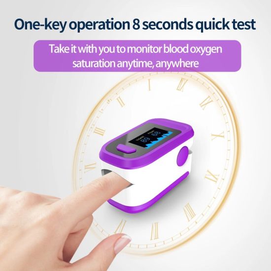 Fingertip Pulse Oximeter SpO2 Blood Oxygen Saturation Monitor with OLED-Screen F169