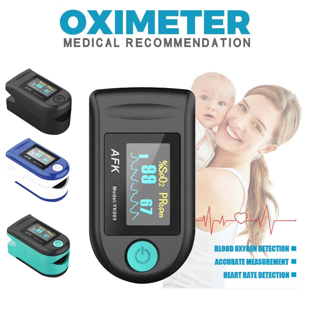 AFK YK010 Portable Fingertip Pulse Oximeter with Oxygen Saturation Monitor