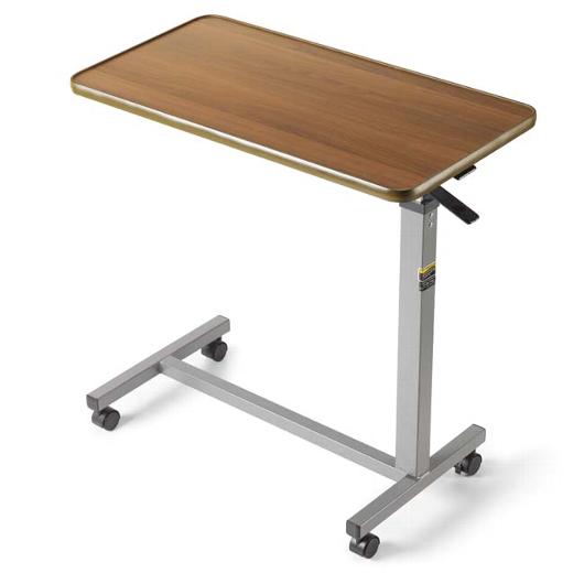 High Quality Adjustable Over Bed Bedside Table With Wheels (Hospital and Home Use)