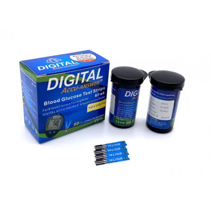 Accu-Answer Digital Blood Glucose Test Strips - 50pcs
