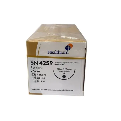 Healthium Trugut Chromic Catgut Surgical Suture 1-0
