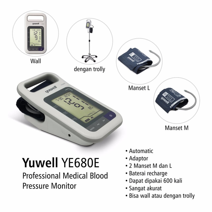 Yuwell Electronic Blood Pressure Monitor YE-680E PRO