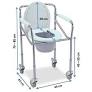 Folding Commode Chair with Wheels- JN 696