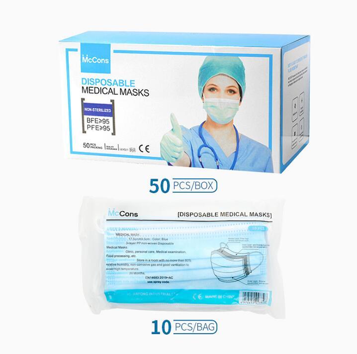 McCons Disposable Non Medical Face Mask with CE & FDA Certify