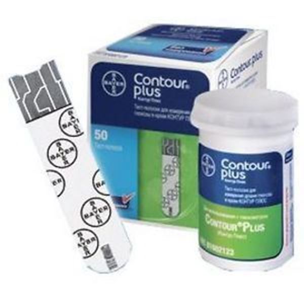 Bayer Contour Plus Glucose Meter Test Strips - 25strips