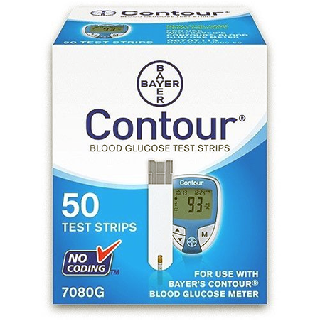 Bayer Contour Glucose Meters Test Strips - 50 strips