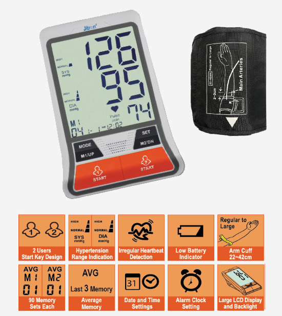 Jitron Digital Arm Blood Pressure Monitor-JBPM-903A