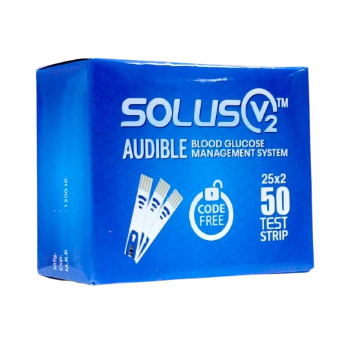 Solus V2 Code Free Blood Glucose Test Strips -50 pcs