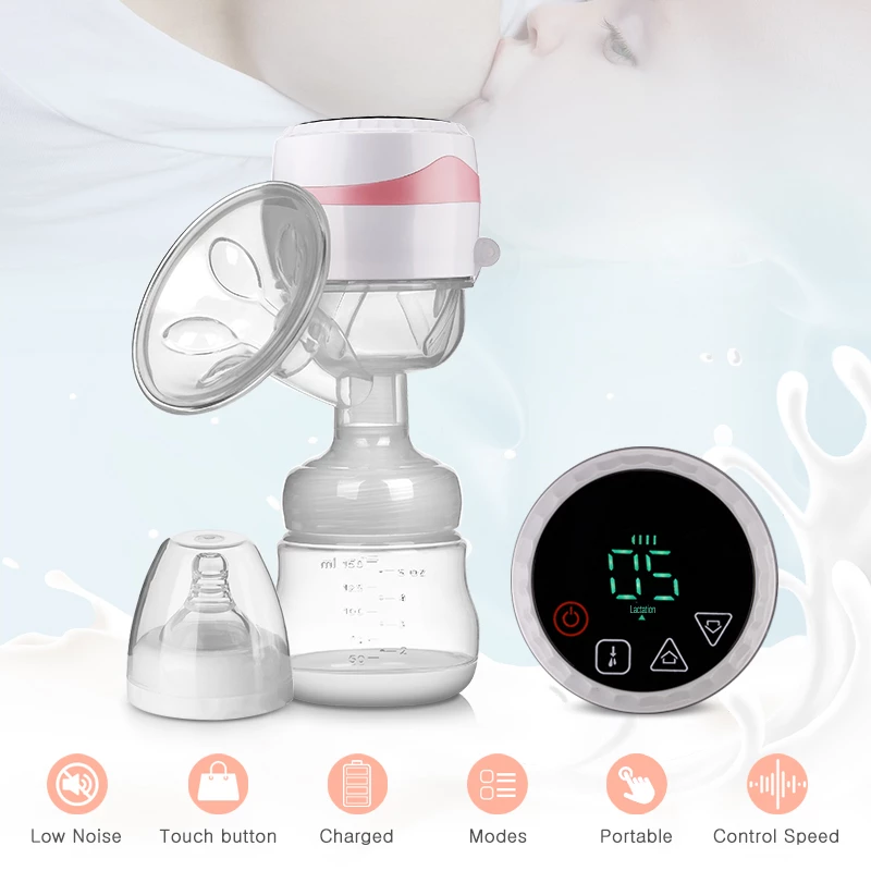 Intelligent Rechargeable Electric Breast Pump RH318 with LED Display