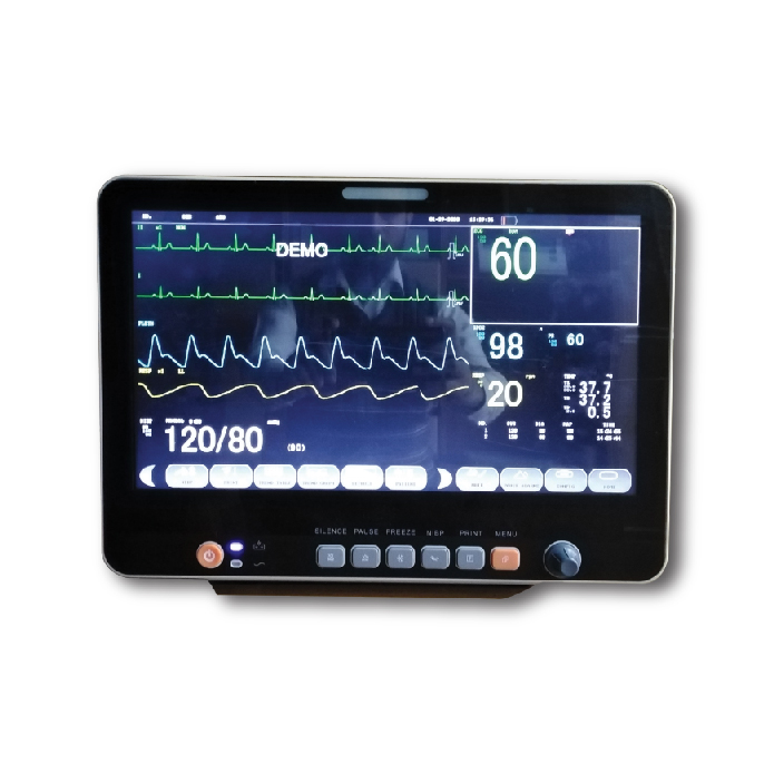 The EMS-15000A Patient Monitor by Esonic is a multi-parameter medical device designed to continuously monitor and display various physiological parameters of patients in healthcare settings. Patient monitors like the EMS-15000A are crucial tools that provide real-time data on a patient's vital signs, allowing healthcare professionals to monitor their condition and make informed decisions about patient care. Key Features of the EMS-15000A Patient Monitor - Esonic: Multi-Parameter Monitoring: The EMS-15000A Patient Monitor is capable of simultaneously monitoring multiple physiological parameters. These often include heart rate, blood pressure, oxygen saturation (SpO2), respiratory rate, temperature, and more. Real-Time Data Display: The monitor offers real-time visual and numerical displays of the monitored parameters, allowing healthcare providers to quickly assess a patient's health status. Alarms and Alerts: Patient monitors are equipped with alarms and alerts that activate when vital signs deviate from preset safe ranges. These alerts help healthcare professionals respond promptly to critical changes. Trend Data: Many monitors provide the capability to capture and display trend data over time, enabling healthcare providers to track a patient's progress and response to treatments. Customizable Settings: The monitor typically allows for customization of alarm limits, display preferences, and other settings based on the patient's condition and healthcare provider preferences. Non-Invasive Monitoring: The EMS-15000A uses non-invasive methods to measure vital signs, minimizing patient discomfort and risk. Portable Design: Designed for portability, the monitor is easy to move within healthcare facilities or between patients. Touchscreen Interface: Some models may feature a touchscreen interface for intuitive navigation and control. Data Recording and Connectivity: Many patient monitors have data recording and storage capabilities, and some models offer connectivity options for transferring data to electronic health records (EHR) systems. Battery-Powered: Built-in batteries are common in patient monitors, ensuring continuous operation during power outages or when moving patients.