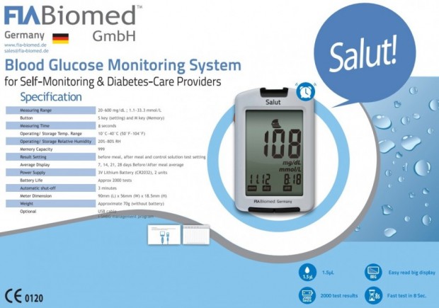 FIA Biomed Salut Blood Glucose Meter