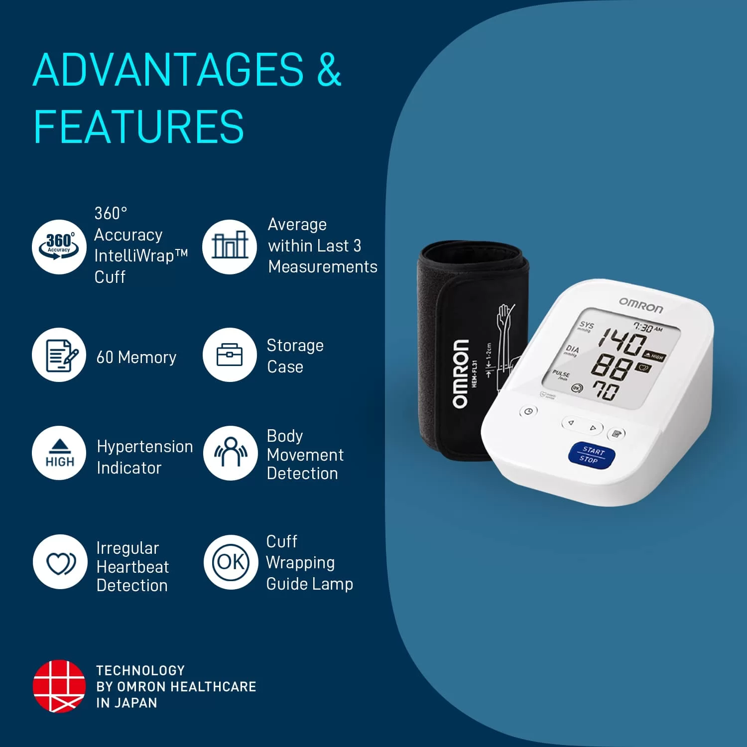 Omron HEM 7156T Blood Pressure Monitor With Bluetooth 2 Omron HEM 7156T Blood Pressure Monitor With Bluetooth