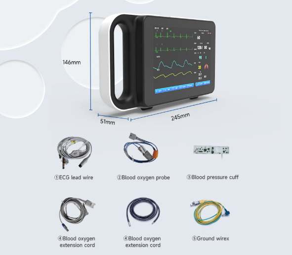 Olivevet VET-VE7 Veterinary Multi-parameter Monitor