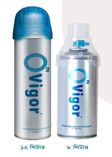 Vigor O2 Portable Oxygen Can with Mask - 8L