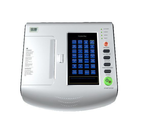 Digital Portable ECG Machine 12 Channel With Color Touch Screen