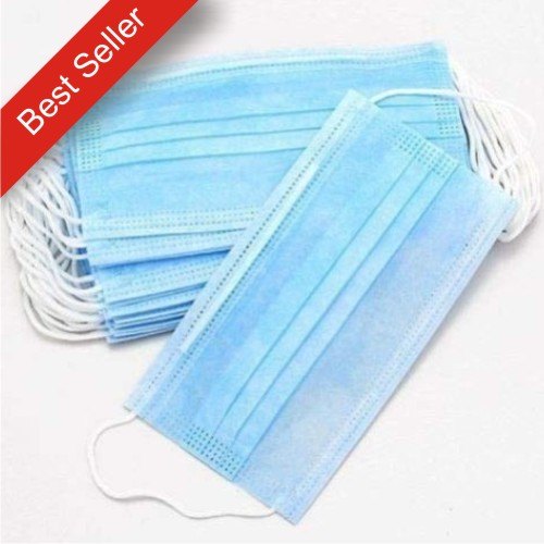 Disposable 3ply Surgical Face Mask Melt-Blown and Non-Woven Fabric with Nose Bar