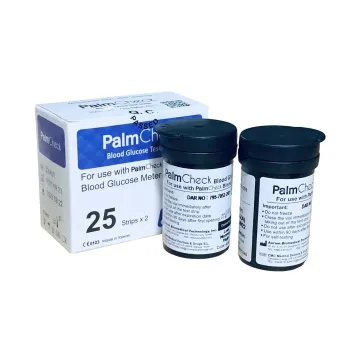 Palmcheck Blood Glucose Monitor Strips - 50Pcs