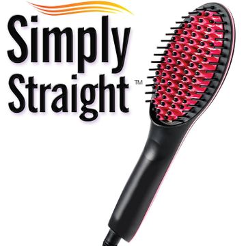 Simply Straight Ceramic Hair Straightening Brush - (Hair Straightener)