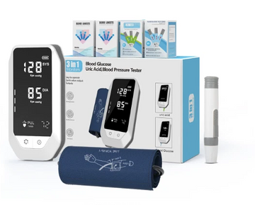 3-in-1 Blood Glucose, Uric Acid & Blood Pressure Monitor