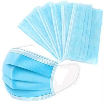 Disposable 3ply Surgical Face Mask Melt-Blown and Non-Woven Fabric with Nose Bar