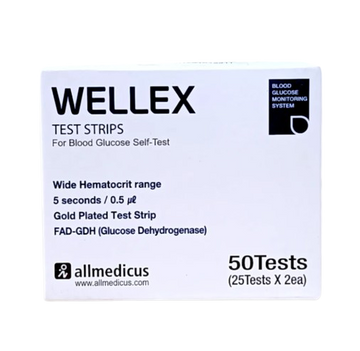 Wellex Glucose Meter Test Strip- 50 Pcs