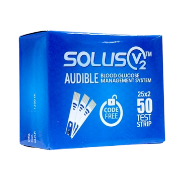 Solus V2 Code Free Blood Glucose Test Strips -50 pcs